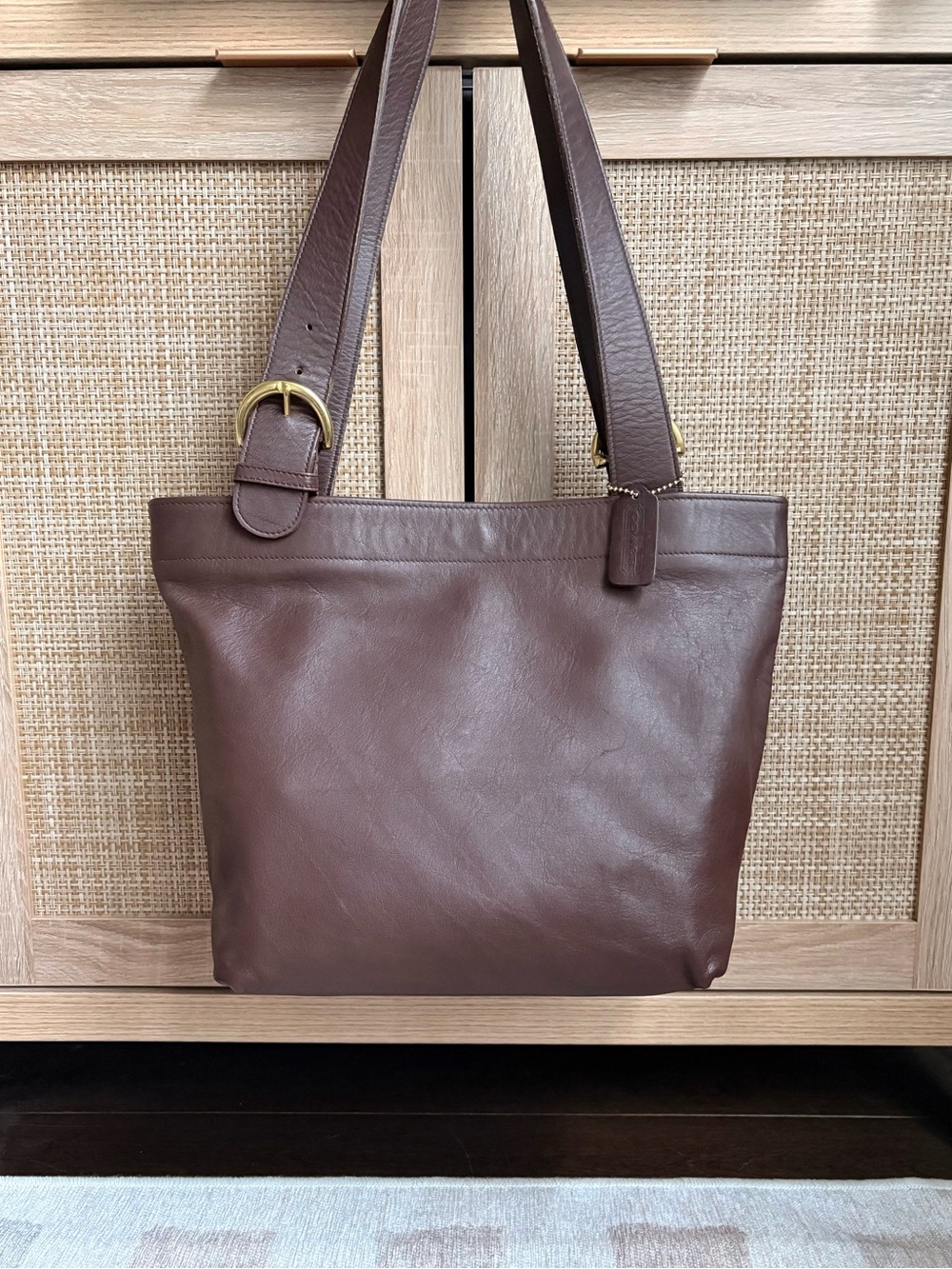 MINT COACH Vintage Soho Lafayette Mahogany Brown Tote Shoulder Bag Handbag 4140